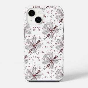 Einfache florale Blumenillustration iPhone 14 Toug Hülle