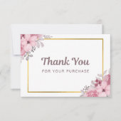 Einfache florale Business dank Karte (Vorderseite)