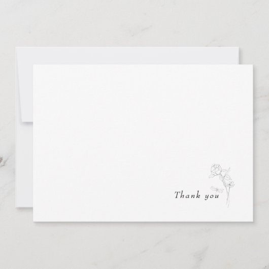 Einfache florale Dampflokomotive Gedächtnis Danke (Vorderseite)