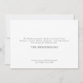 Einfache florale Dampflokomotive Gedächtnis Danke (Rückseite)