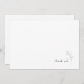 Einfache florale Dampflokomotive Gedächtnis Danke (Vorne/Hinten)