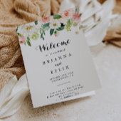 Einfache florale grüne Kalligraphie geflochtene Ho Programm