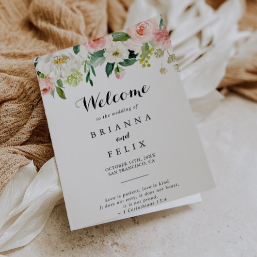 Einfache florale grüne Kalligraphie geflochtene Ho Programm