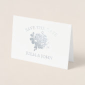 Einfache, florale Hand Save the Date Gezeichnet Folienkarte (Vorderseite)