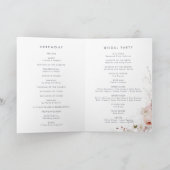 Einfache florale Hochzeit Programm (Innenseite)