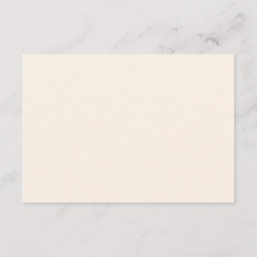 Einfache florale Hochzeitskarte Begleitkarte (Rückseite)