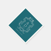 Einfache Florale Hochzeitsservietten Serviette (Ecke)