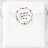 Einfache florale Kreideklemme für Mutter Runder Aufkleber (Tasche)