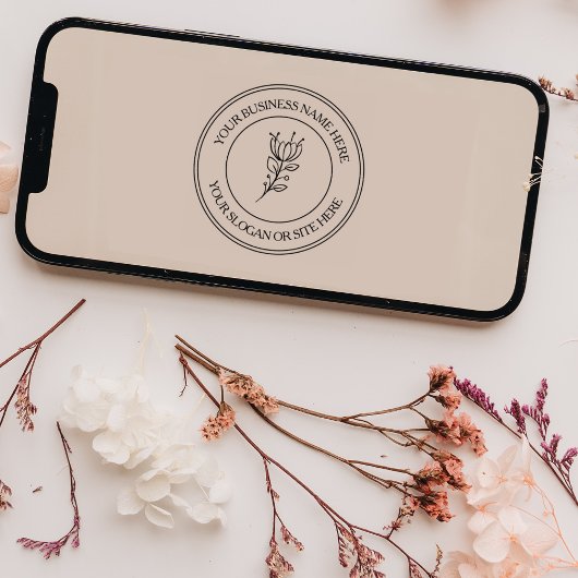 Einfache florale Kundenfirmen Gummistempel