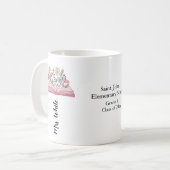 Einfache Florale mit Buch Rosa Personalisieren Kaffeetasse (Vorderseite Links)