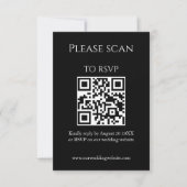 Einfache florale Moderne QR Code & UAWG Wedding RSVP Karte (Vorderseite)