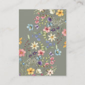 Einfache florale moderne Version QR Code & UAWG We Begleitkarte (Rückseite)