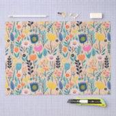 Einfache florale Moderne Volkskunst Illustration Seidenpapier (Handwerk)
