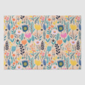 Einfache florale Moderne Volkskunst Illustration Seidenpapier (Vorderseite)