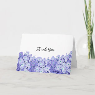 Einfache Florale Segnungen Blaue Dankeskarte