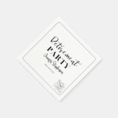 Einfache Florale Typografie Ruhestandsfeier Serviette (Ecke)