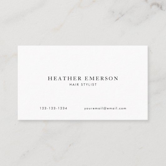 Einfache florale Visitenkarten Visitenkarte (Vorderseite)