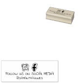 Einfache Folgen Sie uns auf Social Media Gummistempel (Stempel)