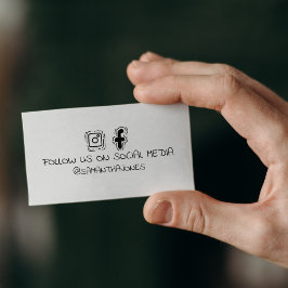 Einfache Folgen Sie uns auf Social Media Gummistempel