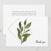 Einfache Foliage Beerdigung White Danke (Vorne/Hinten)