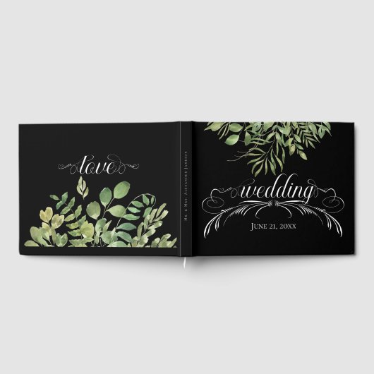 Einfache Foliage, Hochzeit Gästebuch (Voll)