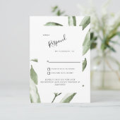 Einfache Foliage Hochzeit RSVP-Einschließung RSVP Karte (Stehend Vorderseite)