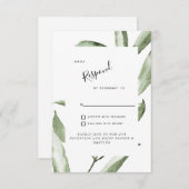 Einfache Foliage Hochzeit RSVP-Einschließung RSVP Karte (Vorne/Hinten)
