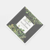 Einfache Foliage, Hochzeitsempfang Serviette (Ecke)