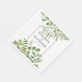 Einfache Foliage, Hochzeitsempfang Serviette (Ecke)