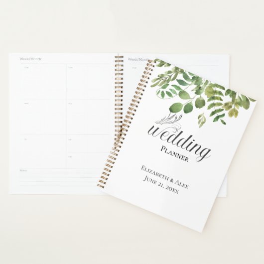 Einfache Foliage, Hochzeitsplaner-Notebook Planer (Anzeige)