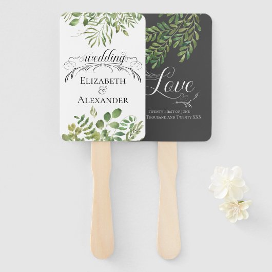 Einfache Foliage, Hochzeitstag Fächer (Vorne und Hinten)