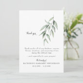 Einfache Foliage II Beerdigung Danke (Stehend Vorderseite)