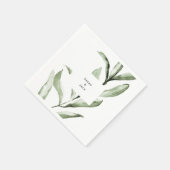 Einfache Foliage - individueller Cocktail Serviette (Ecke)