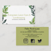 Einfache Foliage Landscaping-Visitenkarte Visitenkarte (Vorne/Hinten)