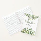 Einfache Foliage |mit Kostenvoranschlag | Hochzeit Notizblock (Innenseite)