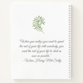 Einfache Foliage |mit Kostenvoranschlag | Hochzeit Notizblock (Rückseite)