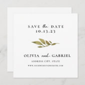Einfache Foliage. Moderne, stilvolle Typografie-Ho Save The Date (Vorne/Hinten)
