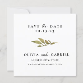 Einfache Foliage. Moderne, stilvolle Typografie-Ho Save The Date