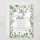 Einfache Foliage, Save the Date Hochzeit (Vorderseite)