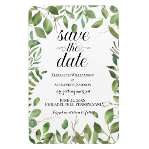 Einfache Foliage /Save the Date /Hochzeit Magnet