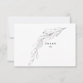 Einfache Foliage Stem Beerdigung Danke Name & Datu (Vorderseite)