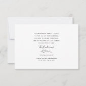 Einfache Foliage Stem Beerdigung Danke Name & Datu (Rückseite)