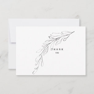 Einfache Foliage Stem Beerdigung Danke Name & Datu