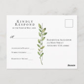 Einfache Foliage-UAWG Postkarte (Rückseite)