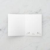 Einfache Foliage Vielen Dank Monogramm unbedruckt (Innenseite)