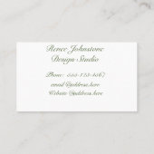 Einfache Foliage Visitenkarte (Rückseite)