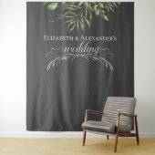 Einfache Foliage Wedding Foto Background Wandteppich (Beispiel)
