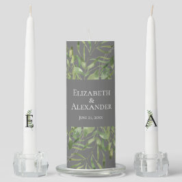 Einfache Foliage Wedding Unity Candle Kerzenset