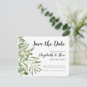 Einfache Folien, Save the Date mit der Website für (Stehend Vorderseite)