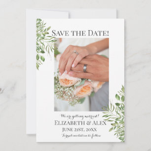 Einfache Folien, Verlobung Foto Save the Date